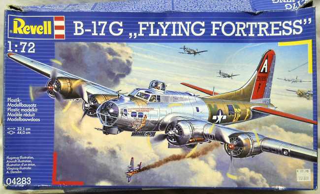 Revell 1/72 Boeing B-17G Flying Fortress Plus Kits-World Warbirds B-17 Decals, 04283 plastic model kit